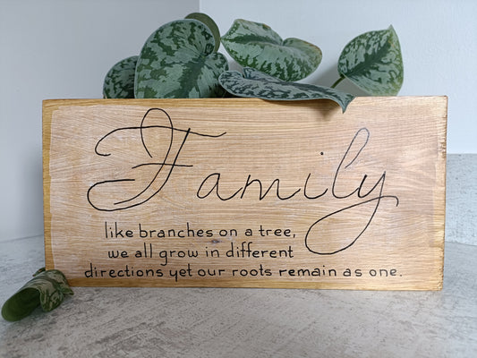 Family like branches on a tree, we all grow