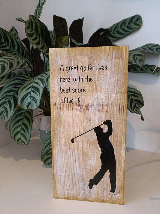 A great golfer lives her, with the best score of his life
